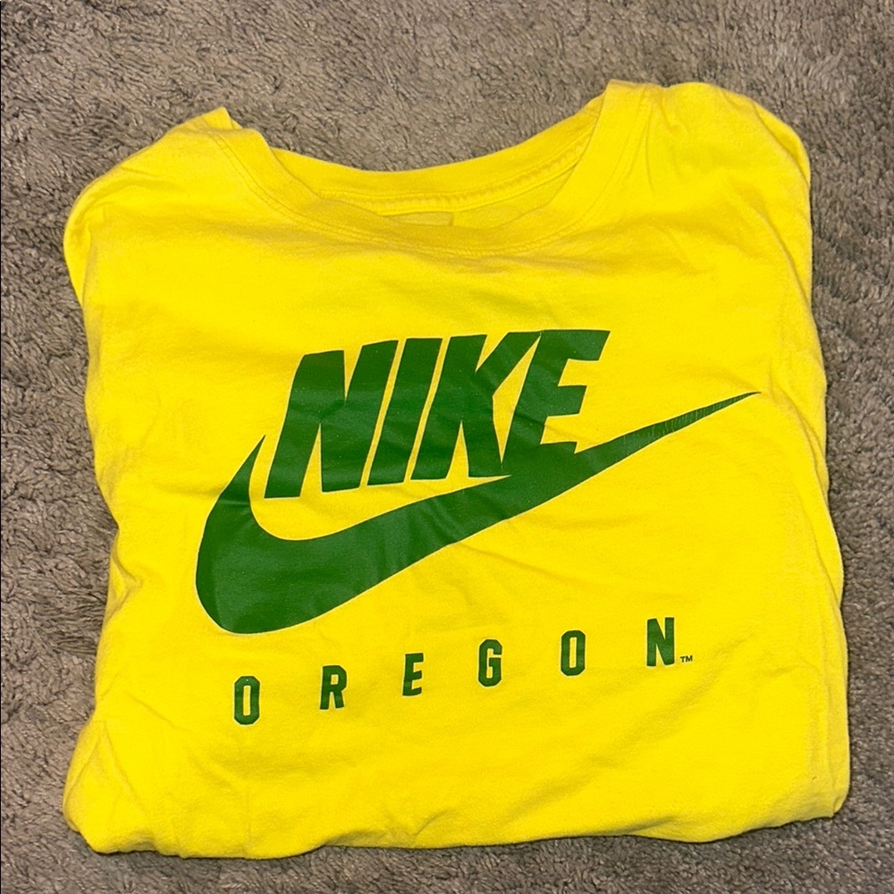 Nike Yellow and Green Oregon Tee